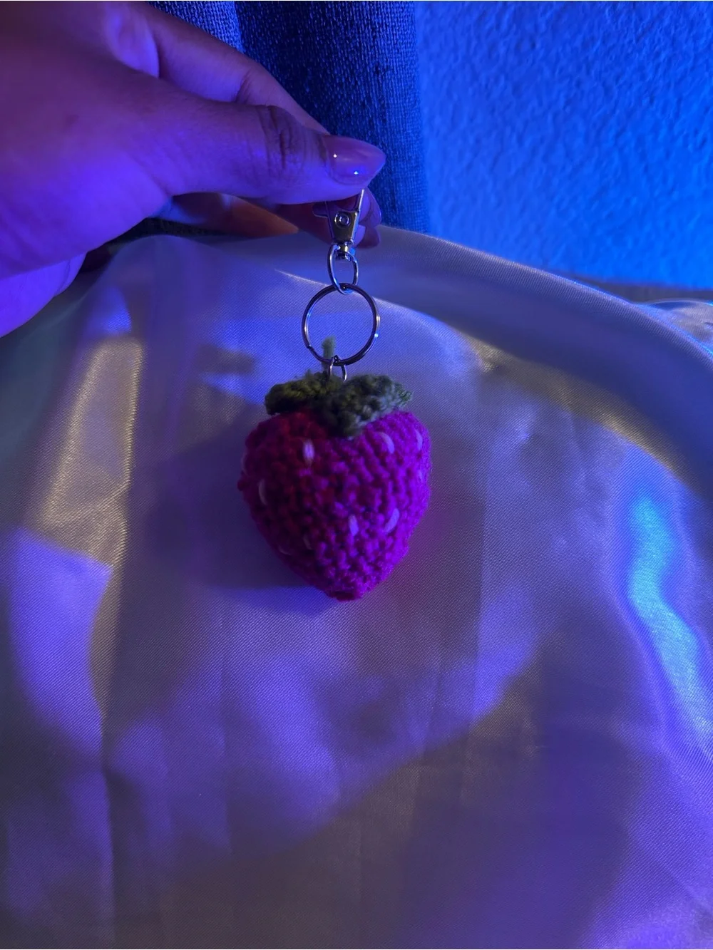 Handmade Pink Strawberry Keychain - Unbranded